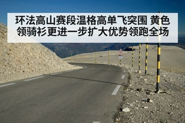 环法高山赛段温格高单飞突围 黄色领骑衫更进一步扩大优势领跑全场